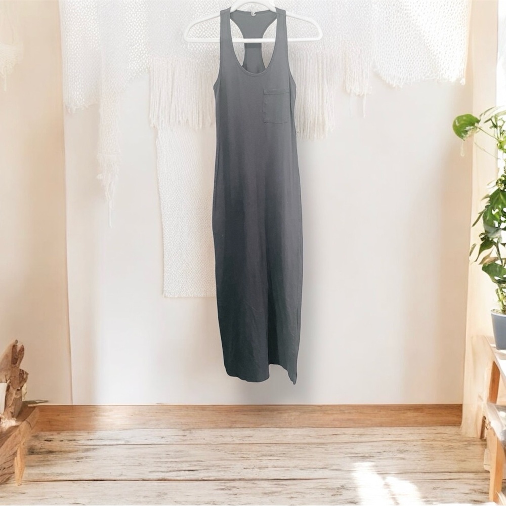 Madigan Sleeveless Gray Maxi Tank Tee Dress Size XS
